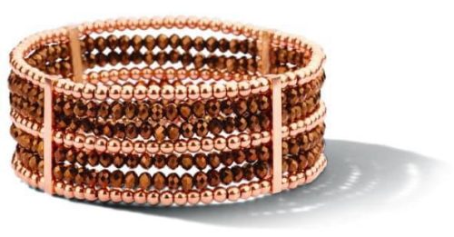 Victoria Braunes Stein roséfarbenes Armband