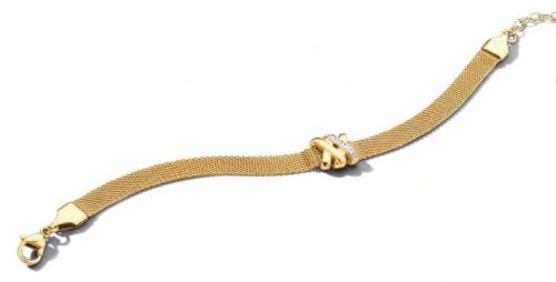 Victoria mit weißem Stein goldfarben Armband