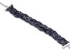 Victoria Dunkelblaue Perlen Silberfarbiges Armband