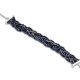 Victoria Dunkelblaue Perlen Silberfarbiges Armband