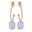 Victoria Roségold blau Stein Ohrringe