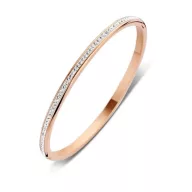 Victoria Roségoldfarbener Armband mit weißen Steinen