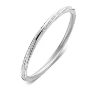 Victoria Schraubenarmband silberfarben mit weißen Steinen