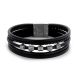 Victoria Schwarz Herren Leder Armband