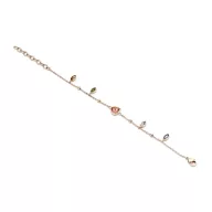 Victoria Armband mit farbigen Edelsteinen in Roségold
