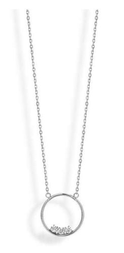 Victoria Silber mit weißem Stein Halskette