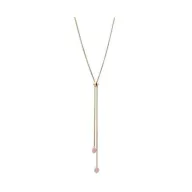 Victoria Rosegoldfarbene Halskette mit rosa Stein