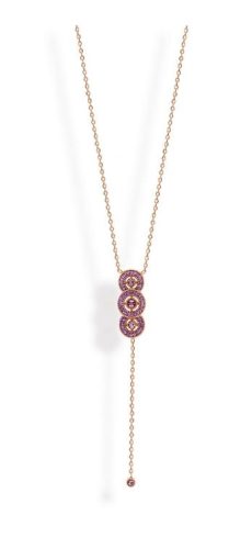 Victoria Rosegold-farbene rosa Stein-Halskette