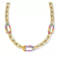 Victoria Goldfarbene Bunte Halskette