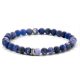 Victoria Blaue Perle Herren Kautschuk Armband