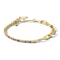 Victoria Goldfarbene Mehrfarbige Steinarmband