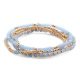 Victoria Rosegoldfarbiges blaues Perlenarmband