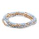 Victoria rose gold blau Perlenarmband