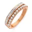 Victoria Roségoldfarbener Ring mit weißen Steinen und Perlen