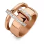 Victoria Rosegoldfarbener Weißsteine Ring