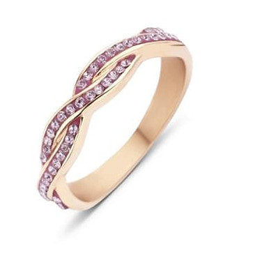 Victoria rose gold Ring mit rosa Steinen