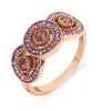 Victoria rose gold Ring mit rosa Steinen