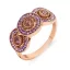 Victoria Rosegoldfarbener Ring mit rosa Stein