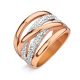 Victoria Ring in Roségold mit weißem Stein