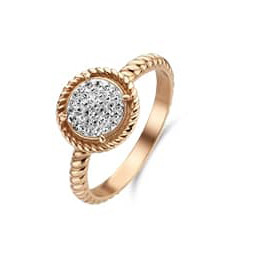 Victoria rose gold Farbe mit weißem Stein Ring