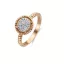 Victoria Ring in Roségoldfarbe mit weißen Steinen