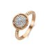 Victoria Ring in Roségoldfarbe mit weißen Steinen