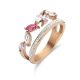 Victoria Rose Gold Farbe Farbe Steinring