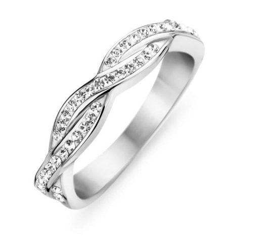 Victoria Silber mit weißem Stein Ring