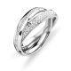 Victoria Silberfarbener Ring mit weißen Steinen