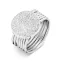 Victoria Silberfarbener Ring mit Weißem Stein