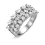 Victoria Silberfarbener Ring mit weißen Steinen