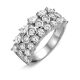 Victoria Silberfarbener Ring mit weißen Steinen