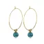 Victoria Goldfarbene Blaue Perlenohrringe