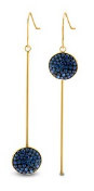 Victoria Goldfarbe blau Ohrring mit Muster