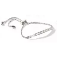 Victoria Silberfarbenes Armband mit weißen Steinen