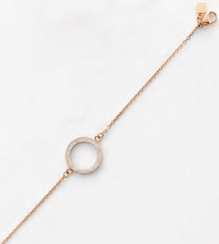 Victoria rose gold farbe mit weißem Stein Armband