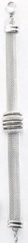 Victoria Silberfarbiges dickes Maschenarmband