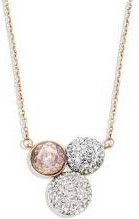 Victoria Rosegoldfarbene Halskette mit buntem Stein
