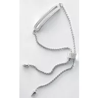 Victoria Silberfarbiges Armband mit weißen Steinen