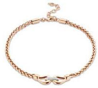 Victoria Rose Gold Farbe mit weißem Stein Halskette