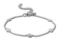 Victoria Silberfarbenes Steinarmband
