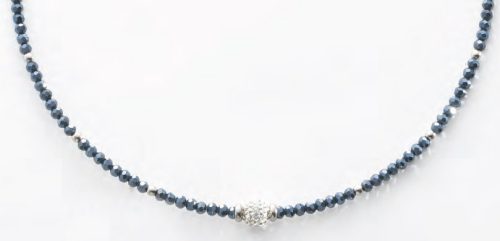 Victoria Weiße Stein Blauer Perlenkette