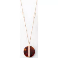 Victoria Rosegoldfarbene Halskette mit braunem Muster