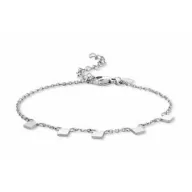 Victoria Silberfarbenes quadratisches Muster Armband