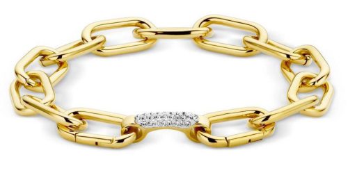 Victoria Goldfarbenes Armband mit weißen Steinen