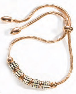 Victoria Roségoldfarbiges Armband mit Steinen