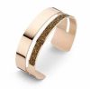 Victoria Roségoldfarbene schwarze Steinarmband