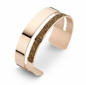 Victoria Roségoldfarbene schwarze Steinarmband