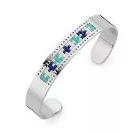 Victoria Silberfarbiges Armband mit bunten Steinen