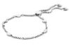 Victoria Silberfarbene weiße Stein Halbmond-Armband